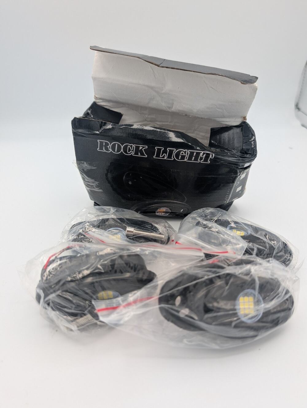 Rock Light 12v LED Light Pods - 4 Pack - CAN AM RZR KRX UTV MIB Box Damaged Open
